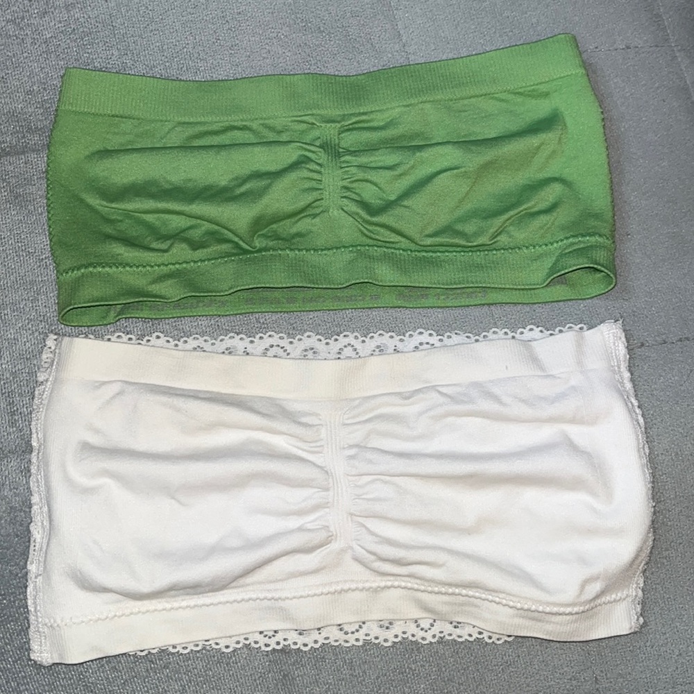 2 Bandeaus Green & White